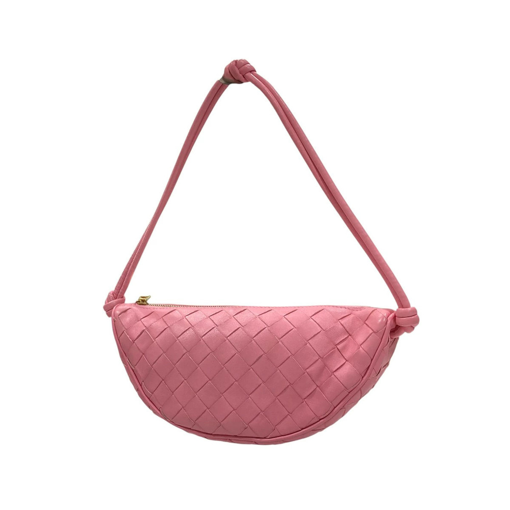 Bottega Veneta Half Moon Shoulder Bag Pink